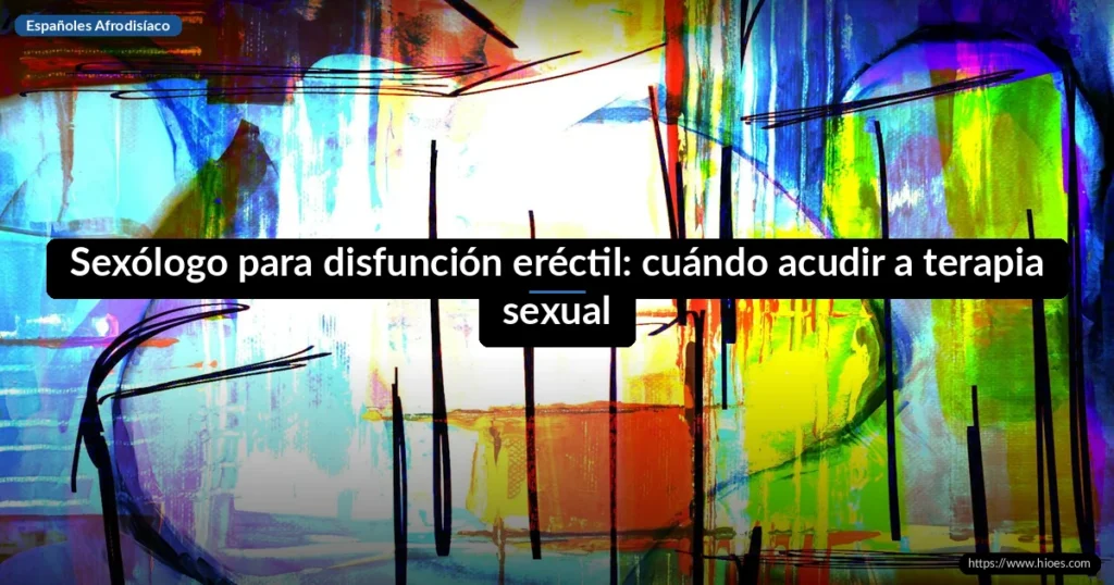 Sexólogo para disfunción eréctil: cuándo acudir a terapia sexual 1 Sexólogo para disfunción eréctil: cuándo acudir a terapia sexual