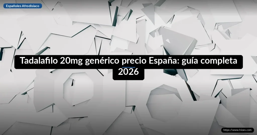 Tadalafilo 20mg genérico precio España: guía completa 2026 4 Tadalafilo 20mg genérico precio España: guía completa 2026
